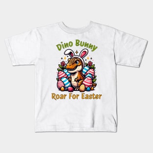 Dino Bunny Roar For Easter Kids T-Shirt